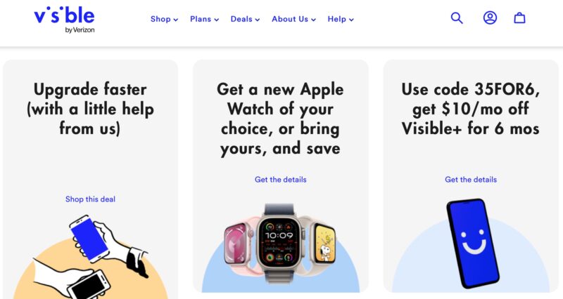 Visible wireless phone deals